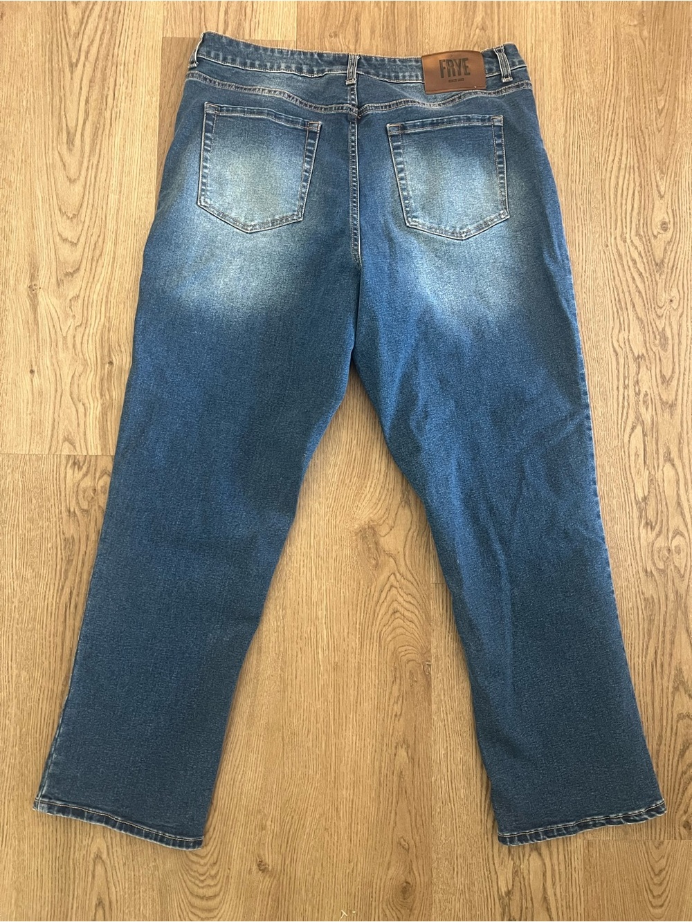 Frye High Rise Straight Leg Opaque Blue Denim Jeans, Women 12/31 - Picture 2 of 4